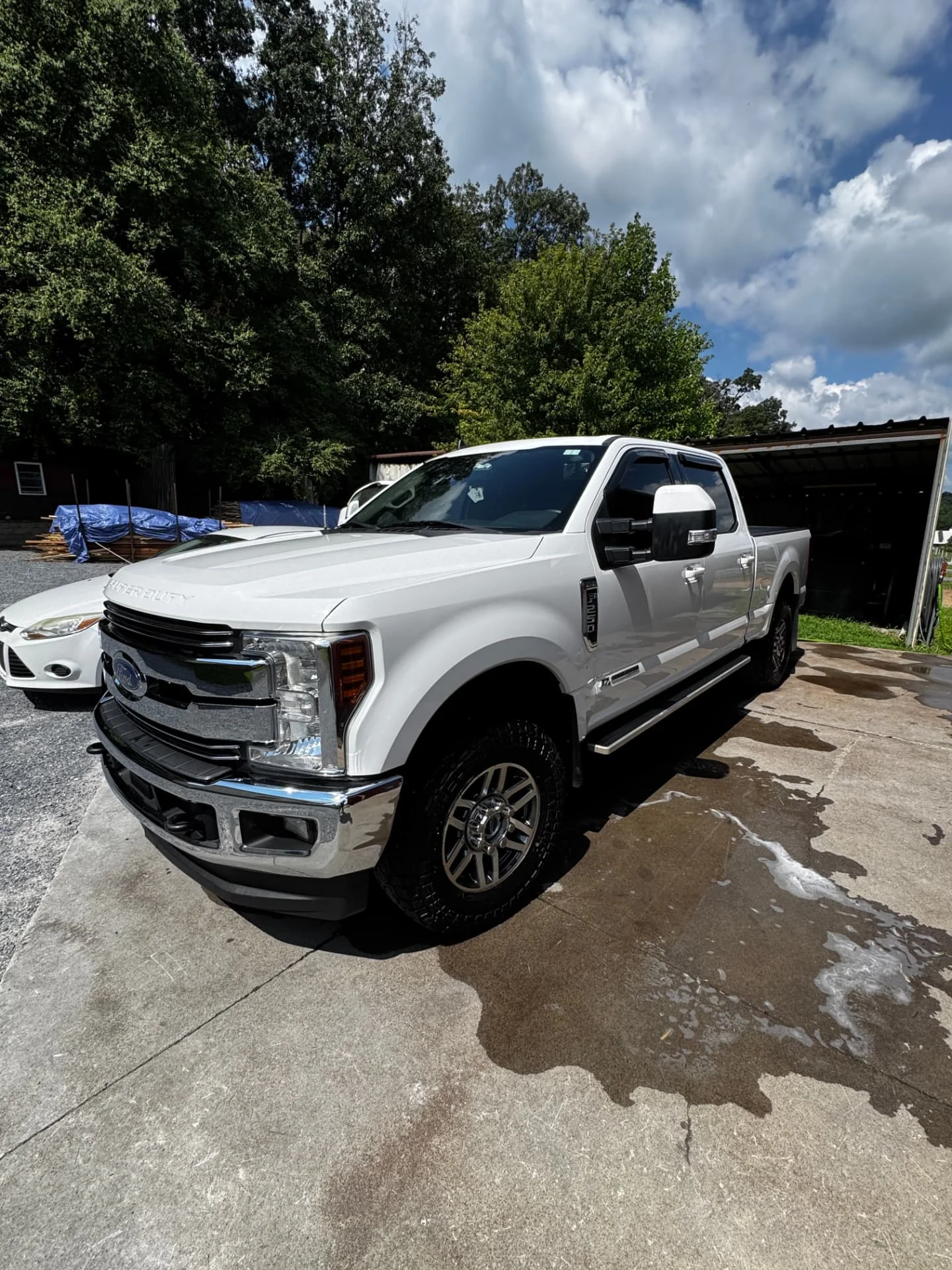 Detailed white Ford pickup